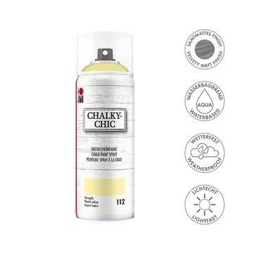 Marabu CHALKY CHIC krétafesték spray 112 pasztell sárga 400ml Marabu CHALKY CHIC krétafesték spray 112 pasztell sárga 400ml
