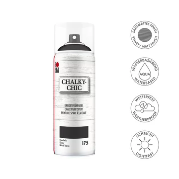 Marabu CHALKY CHIC krétafesték spray 175 spray 175 ében 400ml Marabu CHALKY CHIC krétafesték spray 175 spray 175 ében 400ml