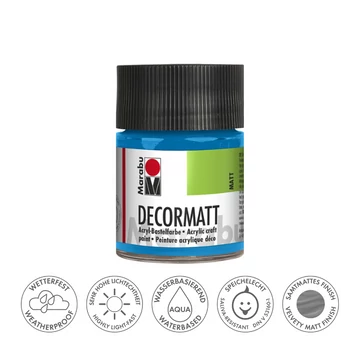 Marabu DECORMATT hobbi akrilfesték 095 azúrkék 50ml Marabu DECORMATT hobbi akrilfesték 095 azúrkék 50ml