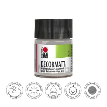 Marabu DECORMATT hobbi akrilfesték 782 metálfényű ezüst 50ml Marabu DECORMATT hobbi akrilfesték 782 metálfényű ezüst 50ml
