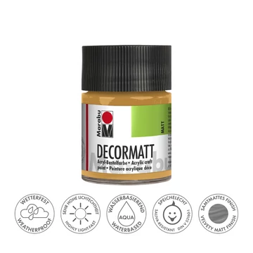 Marabu DECORMATT hobbi akrilfesték 784 metálfényű arany 50ml