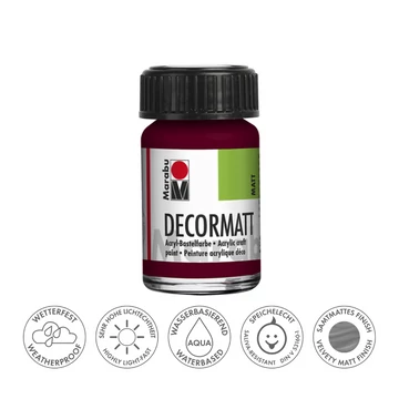 Marabu DECORMATT hobbi akrilfesték 034 bordó 15ml Marabu DECORMATT hobbi akrilfesték 034 bordó 15ml