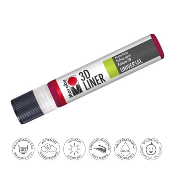Marabu hőre puffadó PLUSTER PEN (3D LINER) 638 rubinvörös 25ml Marabu hőre puffadó PLUSTER PEN (3D LINER) 638 rubinvörös 25ml
