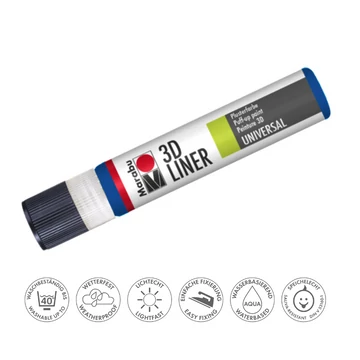 Marabu hőre puffadó PLUSTER PEN (3D LINER) 652 középkék 25ml Marabu hőre puffadó PLUSTER PEN (3D LINER) 652 középkék 25ml