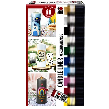 Marabu CANDLE LINER gyertyadíszítő toll készlet 10*25ml