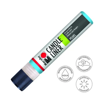 Marabu CANDLE LINER gyertyadíszítő toll 090 világoskék 25ml Marabu CANDLE LINER gyertyadíszítő toll 090 világoskék 25ml
