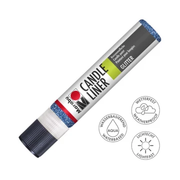 Marabu CANDLE LINER gyertyadíszítő toll 594 csillámos zafír 25ml Marabu CANDLE LINER gyertyadíszítő toll 594 csillámos zafír 25ml