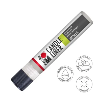 Marabu CANDLE LINER gyertyadíszítő toll 782 metálfényű ezüst 25ml Marabu CANDLE LINER gyertyadíszítő toll 782 metálfényű ezüst 25ml