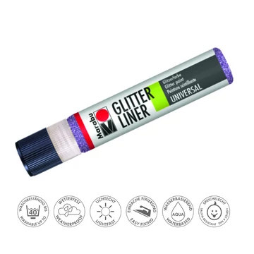 Marabu GLITTER LINER kontúrozó 507 levendula 25ml Marabu GLITTER LINER kontúrozó 507 levendula 25ml