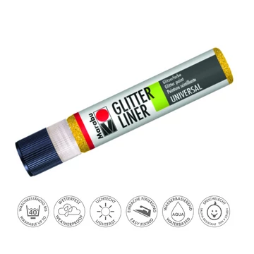 Marabu GLITTER LINER kontúrozó 519 sárga 25ml Marabu GLITTER LINER kontúrozó 519 sárga 25ml