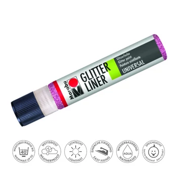 Marabu GLITTER LINER kontúrozó 533 pink 25ml Marabu GLITTER LINER kontúrozó 533 pink 25ml