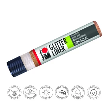 Marabu GLITTER LINER kontúrozó 586 vörös arany 25ml Marabu GLITTER LINER kontúrozó 586 vörös arany 25ml