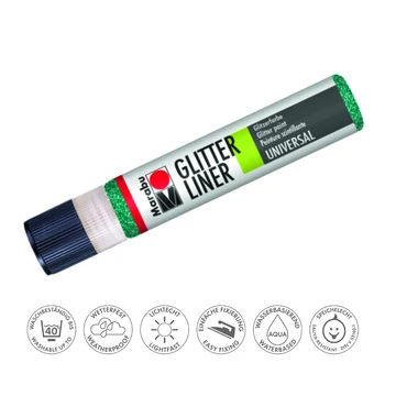 Marabu GLITTER LINER kontúrozó 592 petrol 25ml