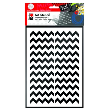 Marabu STENCILS sablon parketta minta/chevron pattern minta A4 Marabu STENCILS sablon parketta minta/chevron pattern minta A4