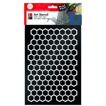Marabu STENCILS sablon méhsejt/honeycomb minta A4 Marabu STENCILS sablon méhsejt/honeycomb minta A4