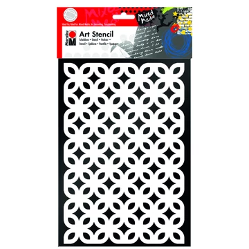 Marabu STENCILS sablon retro virág/retro flowers minta A4 Marabu STENCILS sablon retro virág/retro flowers minta A4