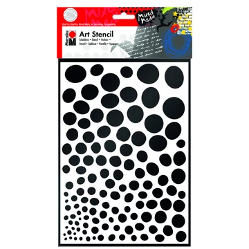 Marabu STENCILS sablon pöttyök/growing dots minta A4 Marabu STENCILS sablon pöttyök/growing dots minta A4