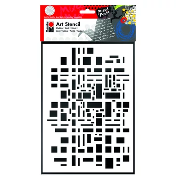 Marabu STENCILS sablon grafikus/graphic pattern minta A4 Marabu STENCILS sablon grafikus/graphic pattern minta A4