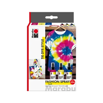 Marabu FASHION SPRAY pumpás textilfesték készlet "Tie Dye" 3 x 100 ml Marabu FASHION SPRAY pumpás textilfesték készlet "Tie Dye" 3 x 100 ml