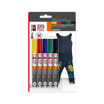 Marabu TEXTIL PLUS Universal filctoll készlet 5 x 3 mm Marabu TEXTIL PLUS Universal filctoll készlet 5 x 3 mm