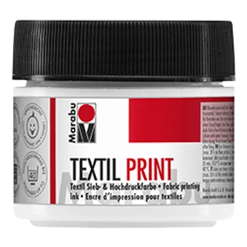 Marabu TEXTIL PRINT szita és linó festék 970 fehér 100ml Marabu TEXTIL PRINT szita és linó festék 970 fehér 100ml