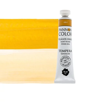 Pannoncolor tempera, gouache típusú festék 618-1 világos okker 18m  – élénk színű, vízbázisú festék kreatív felhasználásra