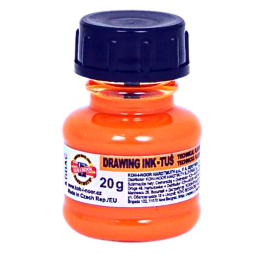 Koh-i-noor DRAWING INK tus 20g neon narancssárga