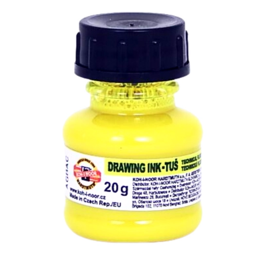 Koh-i-noor DRAWING INK tus 20g neon sárga