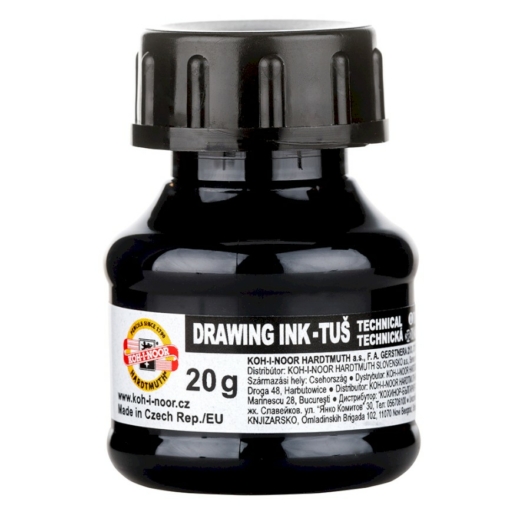 Koh-i-noor DRAWING INK tus 20g fekete