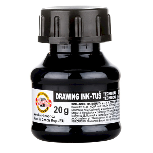 Koh-i-noor DRAWING INK tus 20g fekete