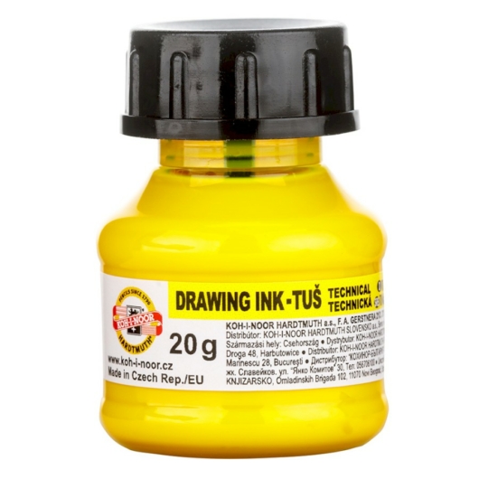 Koh-i-noor DRAWING INK tus 20g sárga