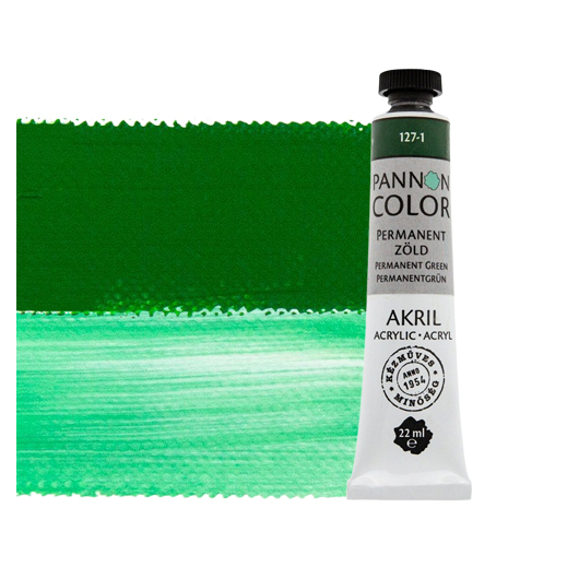 Pannoncolor akrilfesték 127-1 permanent zöld 22ml