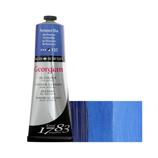 Daler-Rowney GEORGIAN OIL COLOUR olajfesték 137 permanent kék 225ml