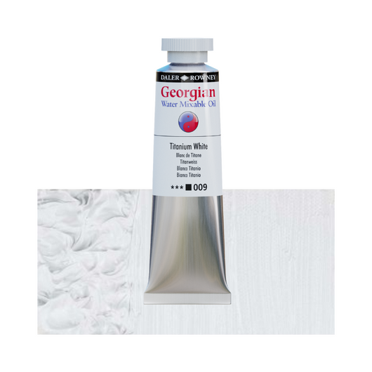 Daler-Rowney GEORGIAN WATER MIXABLE OIL vizes olajfesték 009 titánfehér 37ml