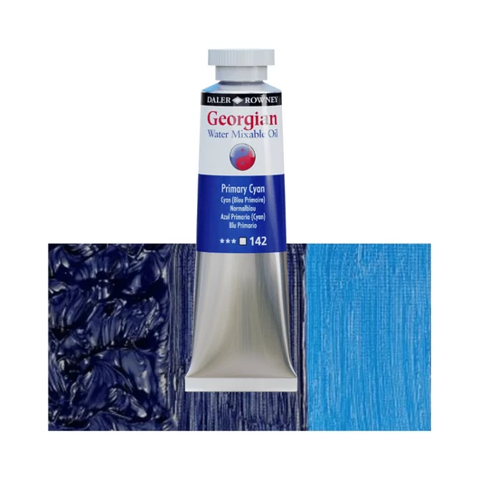 Daler-Rowney GEORGIAN WATER MIXABLE OIL vizes olajfesték 142 keverő cián 37ml