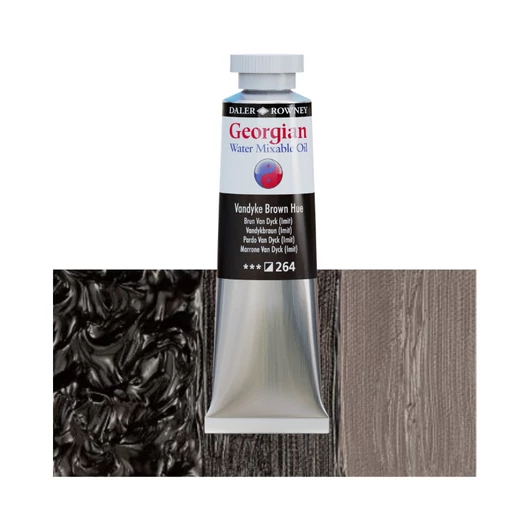 Daler-Rowney GEORGIAN WATER MIXABLE OIL vizes olajfesték 264 Van Dycke barna 37ml