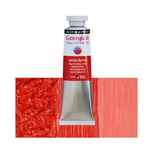 Daler-Rowney GEORGIAN WATER MIXABLE OIL vizes olajfesték 503 kadmium vörös imit 37ml