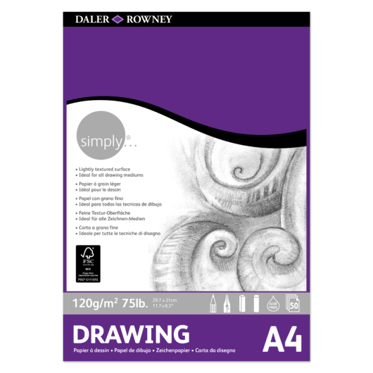 Daler-Rowney SIMPLY Drawing tömb A4 50lap 120g