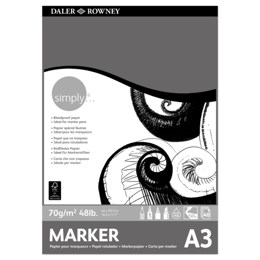 Daler-Rowney SIMPLY marker tömb A3 40lap 70g