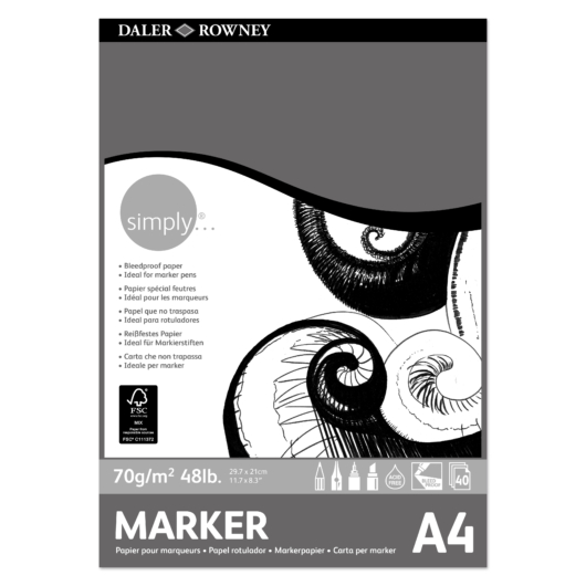 Daler-Rowney SIMPLY marker tömb A4 40lap 70g