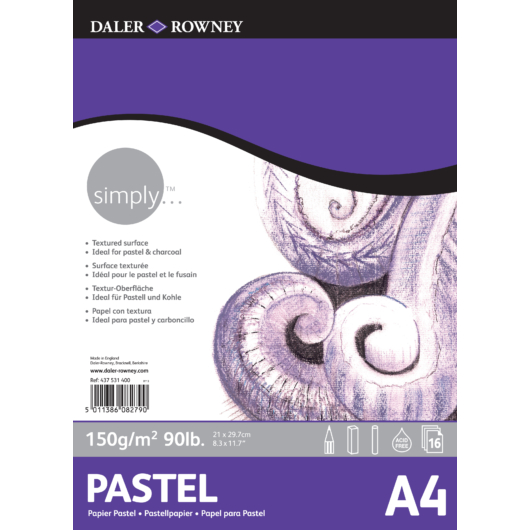 Daler-Rowney SIMPLY pasztell tömb A4 16lap 150g