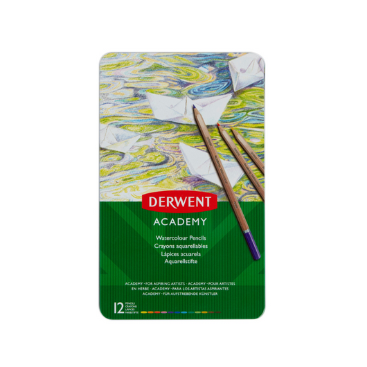 Derwent ACADEMY akvarell ceruza fémdobozban 12db