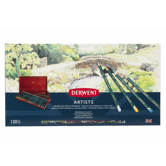 Derwent ARTISTS színes ceruza fadobozban 120 szín