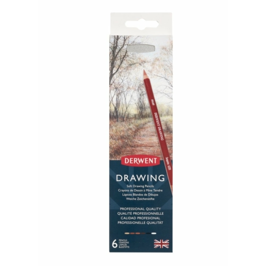 Derwent DRAWING színes ceruza készlet fémdobozban 6 szín