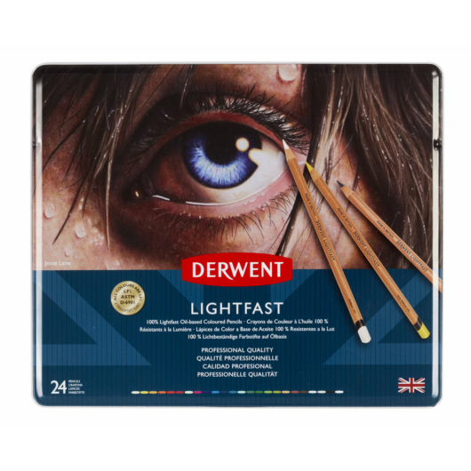 Derwent LIGHTFAST színes ceruza készlet fémdobozban 24 szín