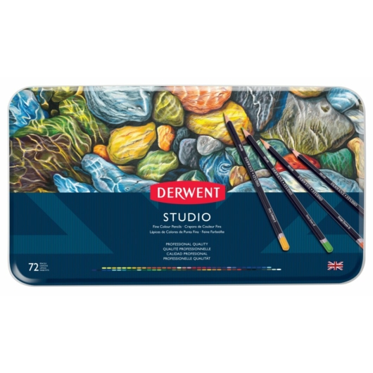 Derwent STUDIO színes ceruza készlet fémdobozban 72 szín