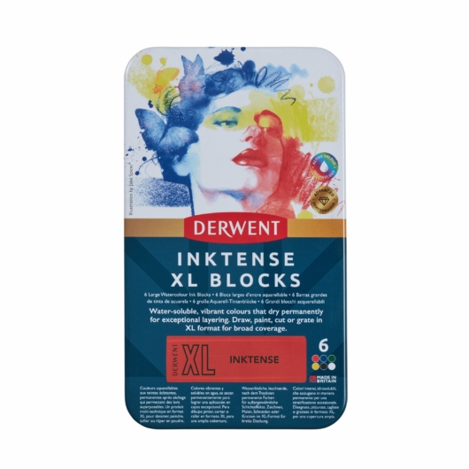 Derwent XL INKTENSE vízzel elmoshatótinta kréta készlet 6 szín