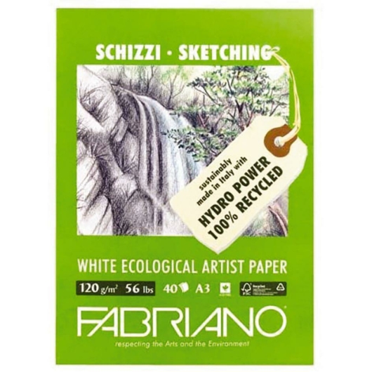 Fabriano Eco Drawing tömb A4 80lap 120g felül ragasztott