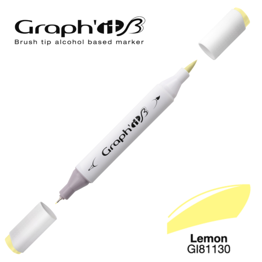 GRAPH'IT B kétvégű (ecset/tű) alkoholos filctoll 1130 citrom