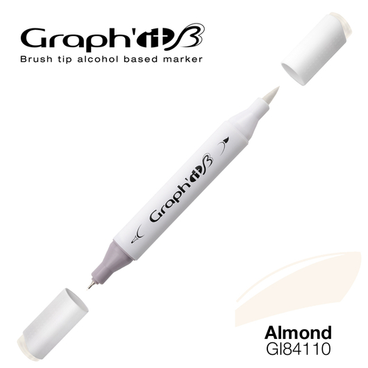 GRAPH'IT B kétvégű (ecset/tű) alkoholos filctoll mandula/4110